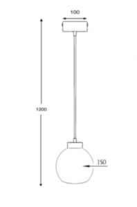 Famlight REUNION S Lampă suspendată elegantă din alamă aurie small 2