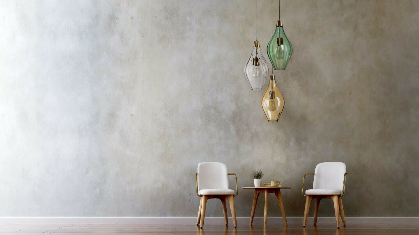 Vedere Lampă modernă de plafon SAVAII set de 3 lămpi de alamă Lampă modernă de plafon SAVAII set de 3 lămpi de alamă