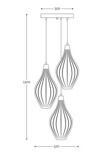Lampă modernă de plafon SAVAII set de 3 lămpi de alamă 2 Lampă modernă de plafon SAVAII set de 3 lămpi de alamă small 2