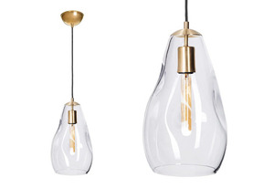Pendul Famlight Storm S, sticl transparent, alamă small 1
