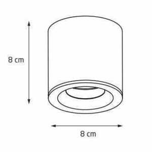 Plafonieră Max Light FORM C0216 neagră – IP65, 1xGU10 max 50W, metal, Ø8 x 8 cm, pentru baie și exterior small 1