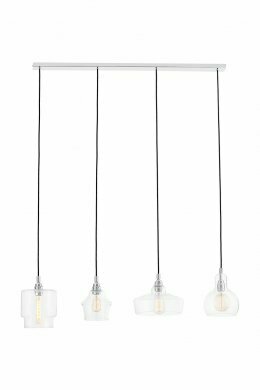 KASPA AVIA PLAFON 3 transparent three-point pendant lamp