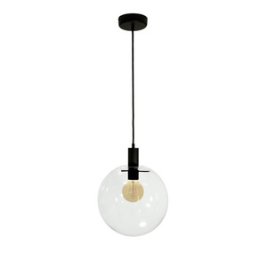 Set de 1 lampă suspendată Muna, stilată, din cupru transparent/lemn/patină small 0
