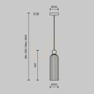 Lampă suspendată ANTIC MOD302PL-01GR Maytoni small 6