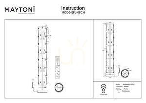 Lampadar Maytoni Puntes MOD043FL-08CH cromat cu cristale 8×E14 small 6