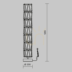 Lampadar Maytoni Puntes MOD043FL-08G auriu cu cristale 8×E14 small 9