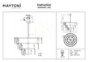 Lampă suspendată PUNTES MOD043PL-18G Maytoni small 8