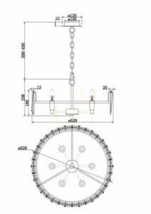 Lampă suspendată PUNTES MOD043PL-06CH Maytoni small 5