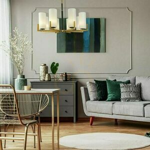 Candelabru Maytoni Fortano MOD089PL-08BS, negru și alamă, 8 × E27, Ø76 cm small 1