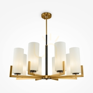 Candelabru Maytoni Fortano MOD089PL-08BS, negru și alamă, 8 × E27, Ø76 cm small 0