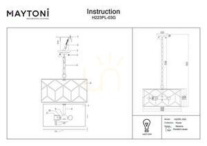 Lampa suspendată MESSINA H223PL-03G Maytoni small 5