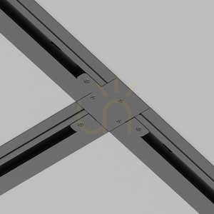 Conector în T pentru șină încastrată Unity TRA002CT-11B negru Maytoni small 3