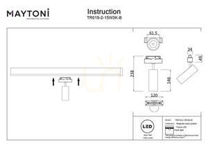 FOCUS LED reflector pentru bare TR019-2-15W3K-B Maytoni small 3