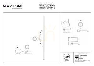 VUORO TR029-3-30W4K-B reflector de bară Maytoni small 2