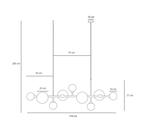 Verifica Lampă suspendată Aldex Dione 9 Black 1092N1