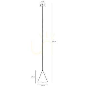 Lampă suspendată Aldex Form Mustard din metal, galben muștar, E27, 24 cm, 1108G14 small 5