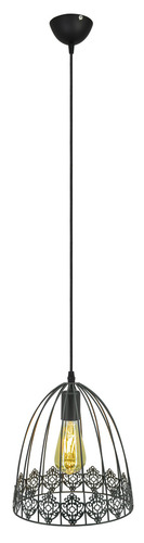 Verifica KLATKA lampă 6802/1 1lb E27 Lampă suspendată BLACK