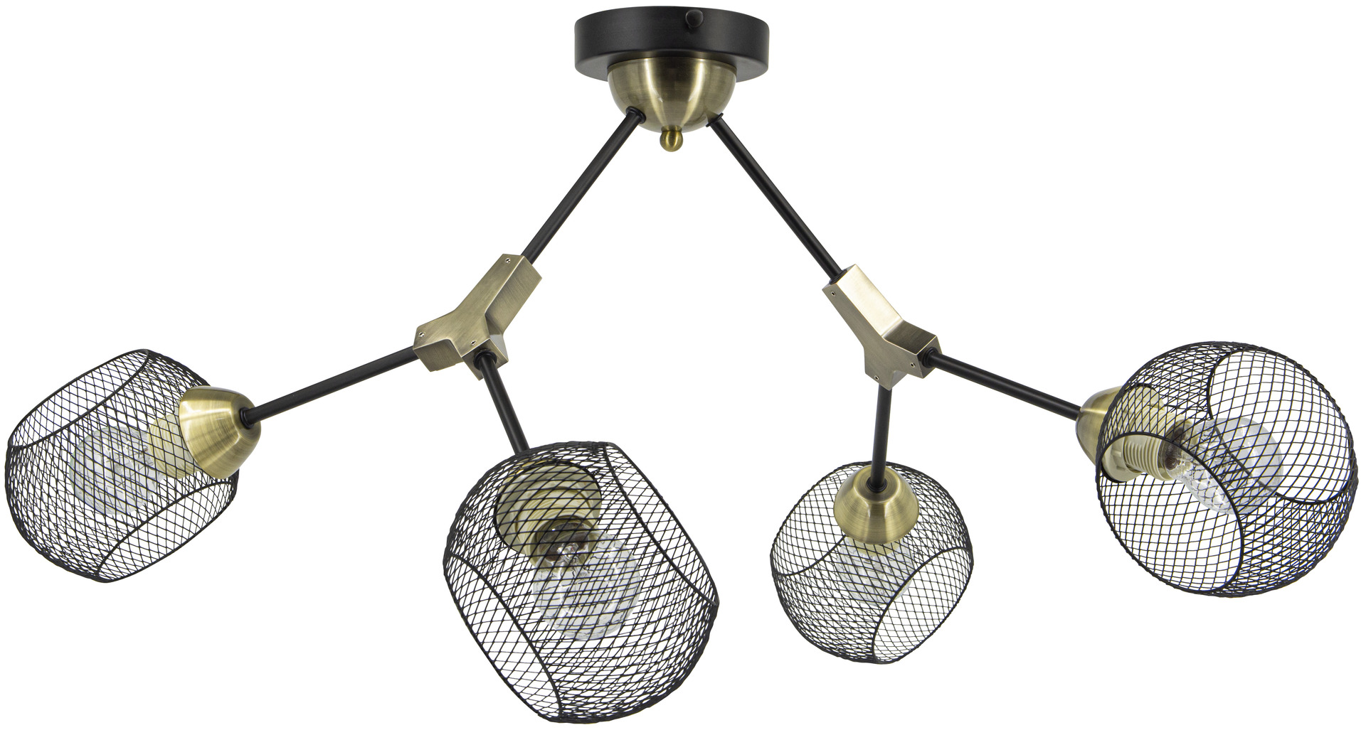 Lampă GOYA 2217/4 Corp de iluminat 4Pl.E27 Negru + Alamă