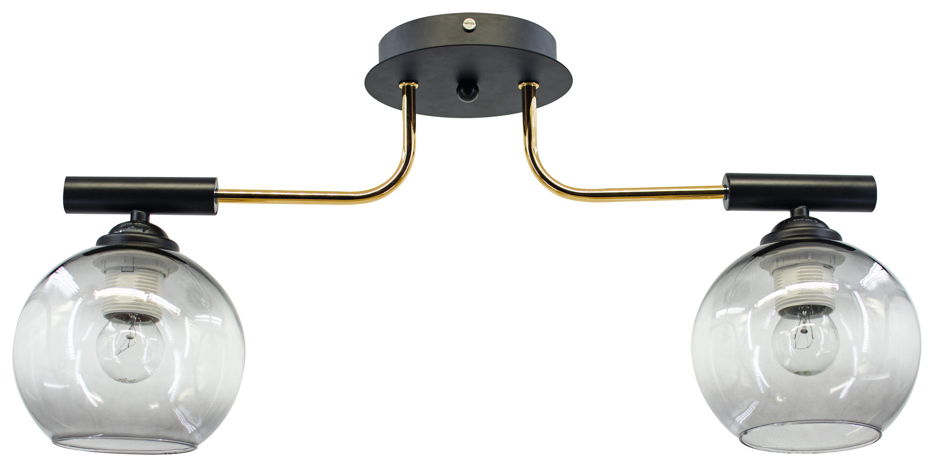 Lampă BOLD 2207/2 Corp de iluminat 2Fl.E27 Negru Auriu Negru
