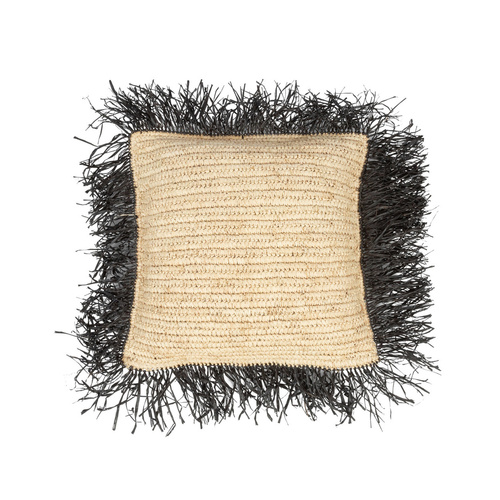 Verifica Husa de pernă Raffia Square - Natural Black - 40x40.