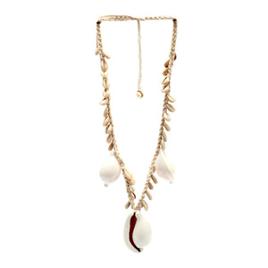 Colier din cochilie mare albă Cowrie Shell small 0