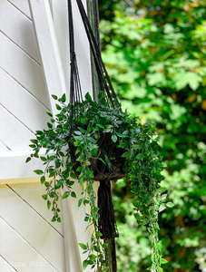 Suport de plante Macrame - negru - L 2 Suport de plante Macrame - negru - L small 2