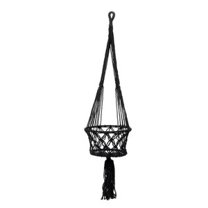 Suport de plante Macrame - negru - L 0 Suport de plante Macrame - negru - L small 0