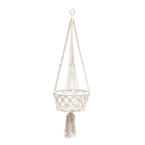 Verifica Suport de plante Macrame - Alb - L