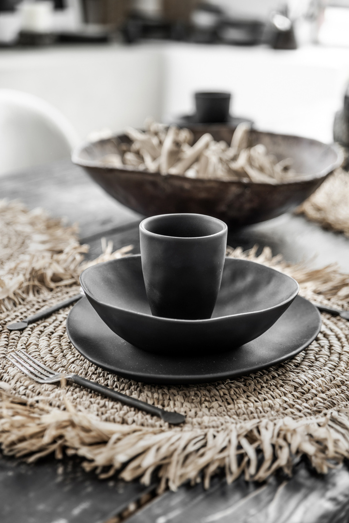 Spectacol Șervețel de masă Fringe Raffia Rotund - Natural Șervețel de masă Fringe Raffia Rotund - Natural