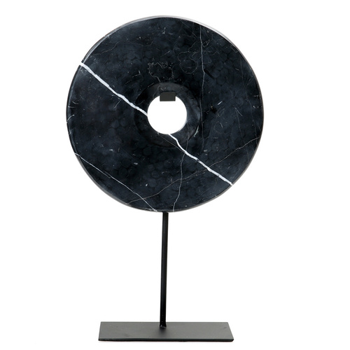 Verifica Disc de marmură pe suport - negru - L