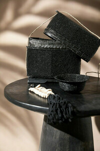 The Beaded Bowl Low - Negru - S small 1