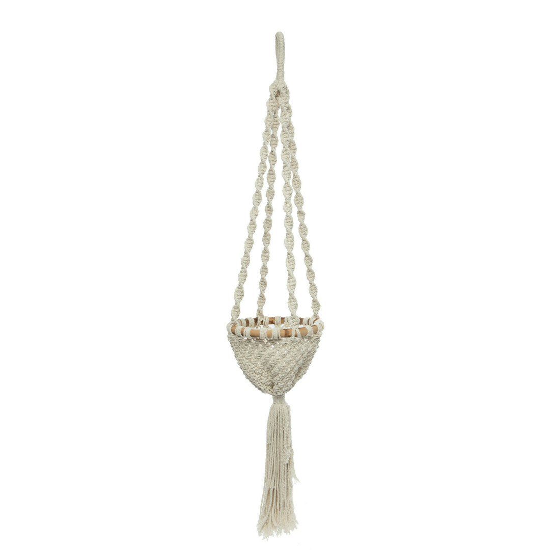 Verifica Suport de plante Twisted Macramé - Natural White - M Suport de plante Twisted Macramé - Natural White - M