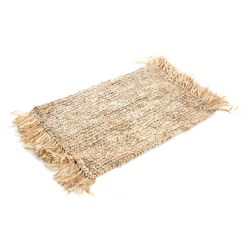 Verifica Pliculeț de masă Fringe Raffia Rectangular - Natural
