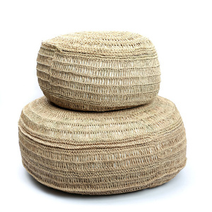 Pouf din iarbă de mare - Natural - M small 1