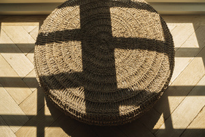 Pouf din iarbă de mare - Natural - M small 4