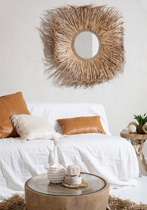 Suport de pahar din rafie Fringe - Natural 2 Suport de pahar din rafie Fringe - Natural small 2
