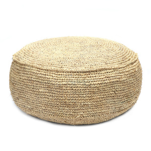 Pouf Raffia Flores - Natural small 0