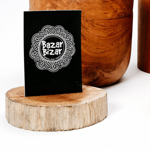 Suport pentru cărți de vizită Bazar Bizar Teak Root din lemn de tec small 2