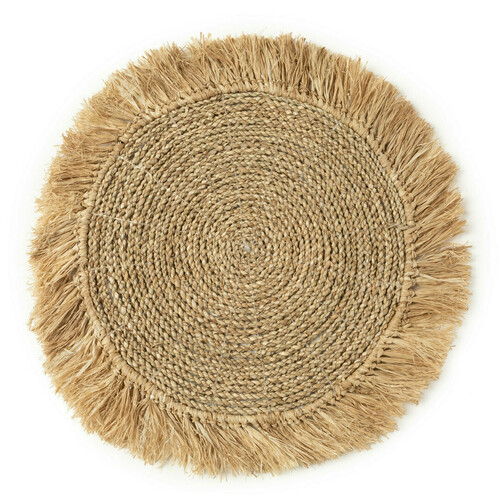 Verifica Suport de farfurie Bazar Bizar Seagrass Raffia natural 45 × 45 cm BAVE001N