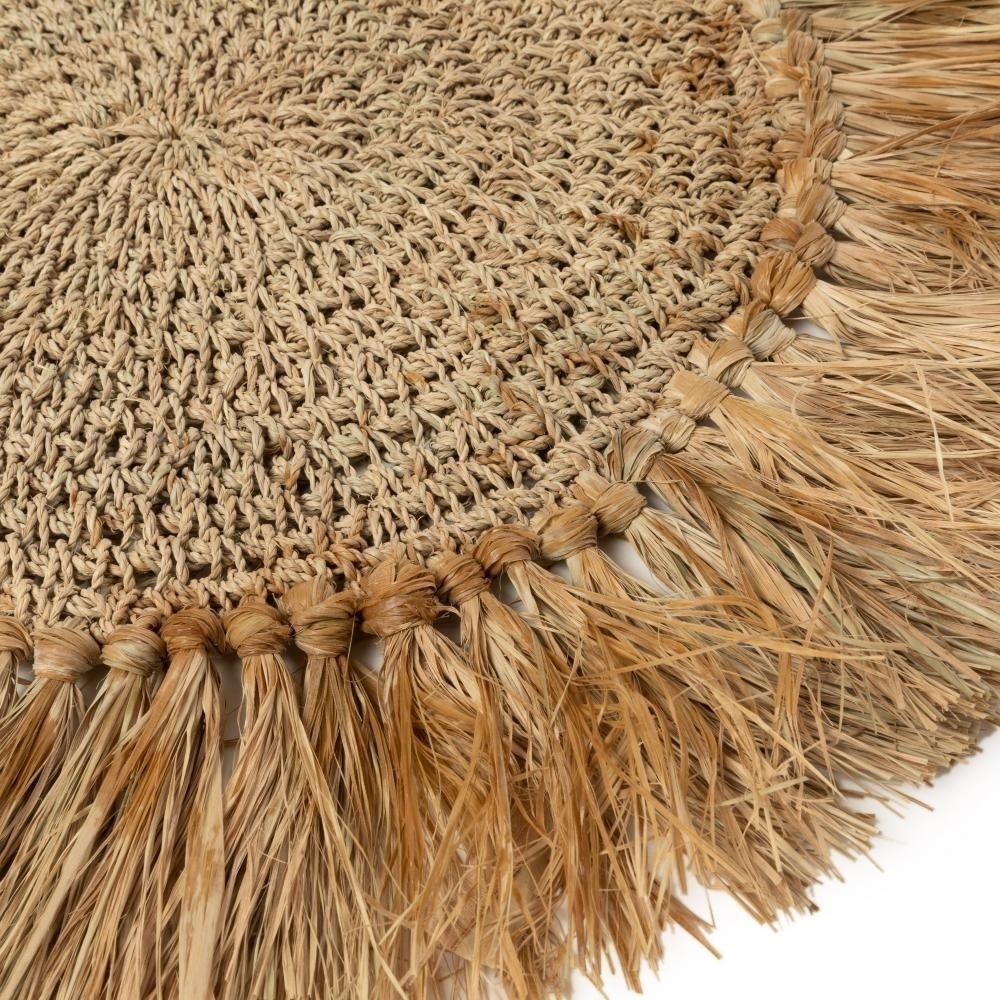 Spectacol Șervețelul de masă Crochet Raffia - Natural Șervețelul de masă Crochet Raffia - Natural