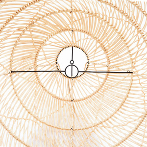 Lampă suspendată Boho - The Twister M, E27, Rattan, carouri small 8