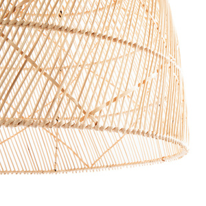 Lampă suspendată Boho - The Twister M, E27, Rattan, carouri small 9