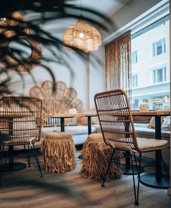 Candelabru cu flori împletite - The Whipped M, E27, Rattan small 2