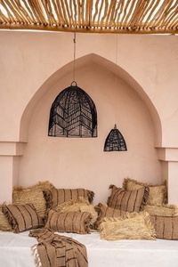 Lampă suspendată împletită neagră - The Bala M, E27, Rattan small 2