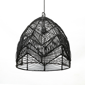 Lampă suspendată împletită neagră - The Bala M, E27, Rattan small 9
