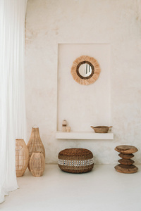 Plafonieră pentru camera de zi - The Zuri S, E27, Rattan, scandi boho small 2