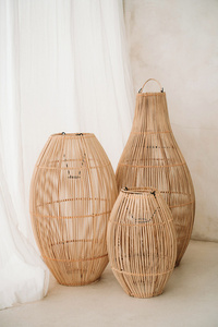 Plafonieră pentru camera de zi - The Zuri S, E27, Rattan, scandi boho small 3