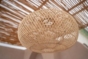 Lampă suspendată Boho - The Wholly L, E27, Rattan, handmade small 3