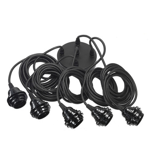 Set de suspensie BAZAR BIZAR Cable Fittings negru, 5 dulii E27, cabluri 350 cm small 0