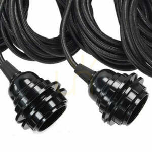Set de suspensie BAZAR BIZAR Cable Fittings negru, 5 dulii E27, cabluri 350 cm small 2